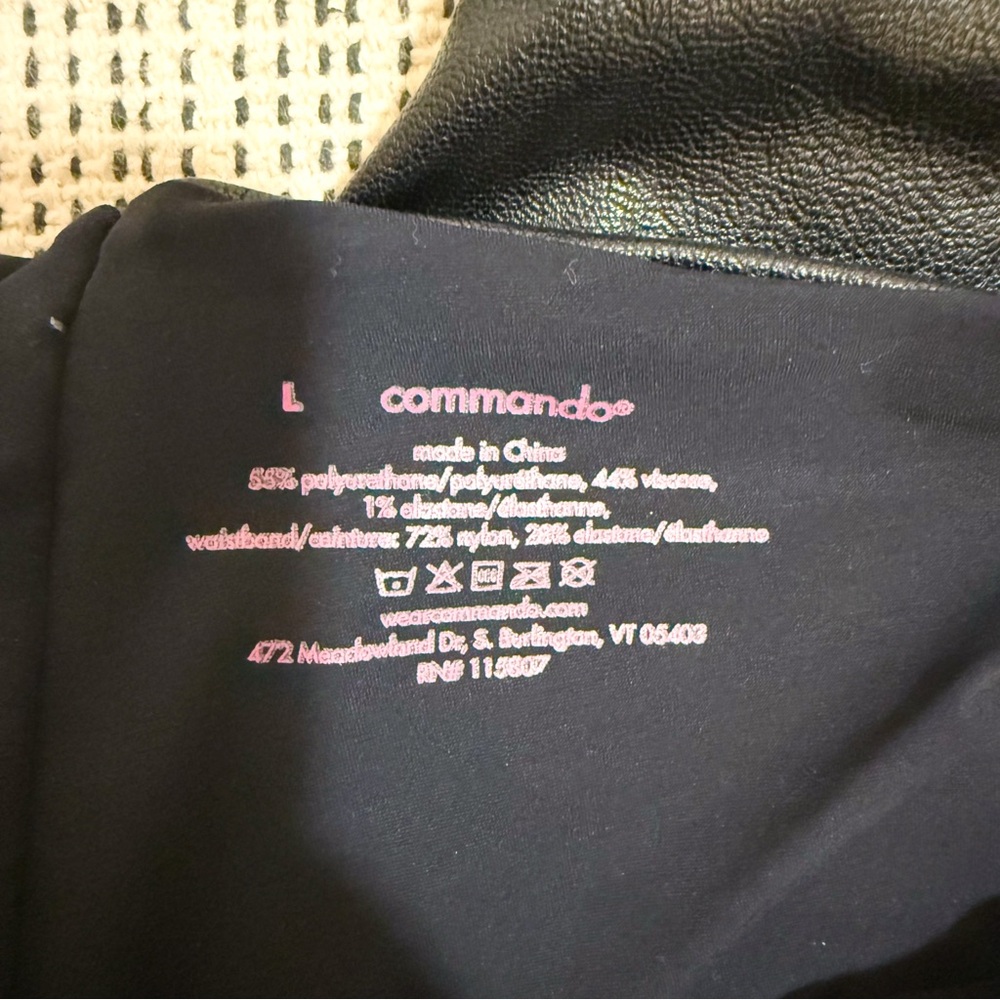 Commando Black Faux Leather Leggings - Picture 3 of 5